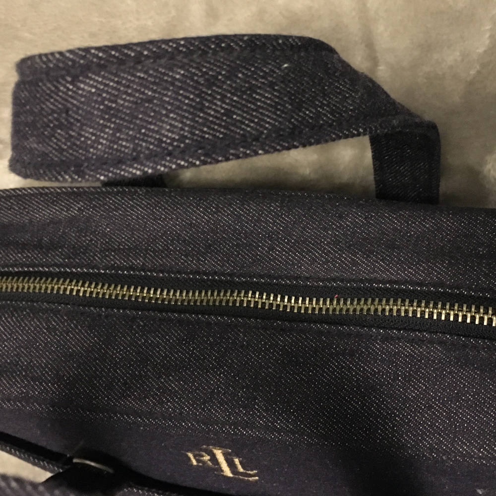 NEW~Lauren Ralph Lauren Denim Handbag**PRICE REDUCED* - Picture 4 of 6